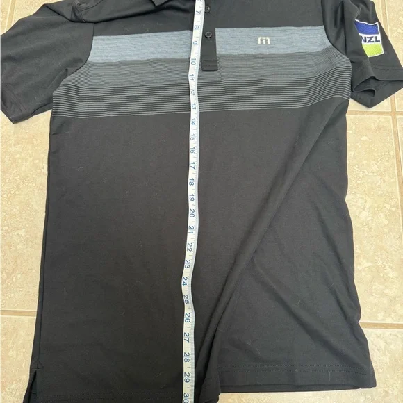 Travis Mathew Black and Gray Polo Shirt for Men - Picture 3 of 9